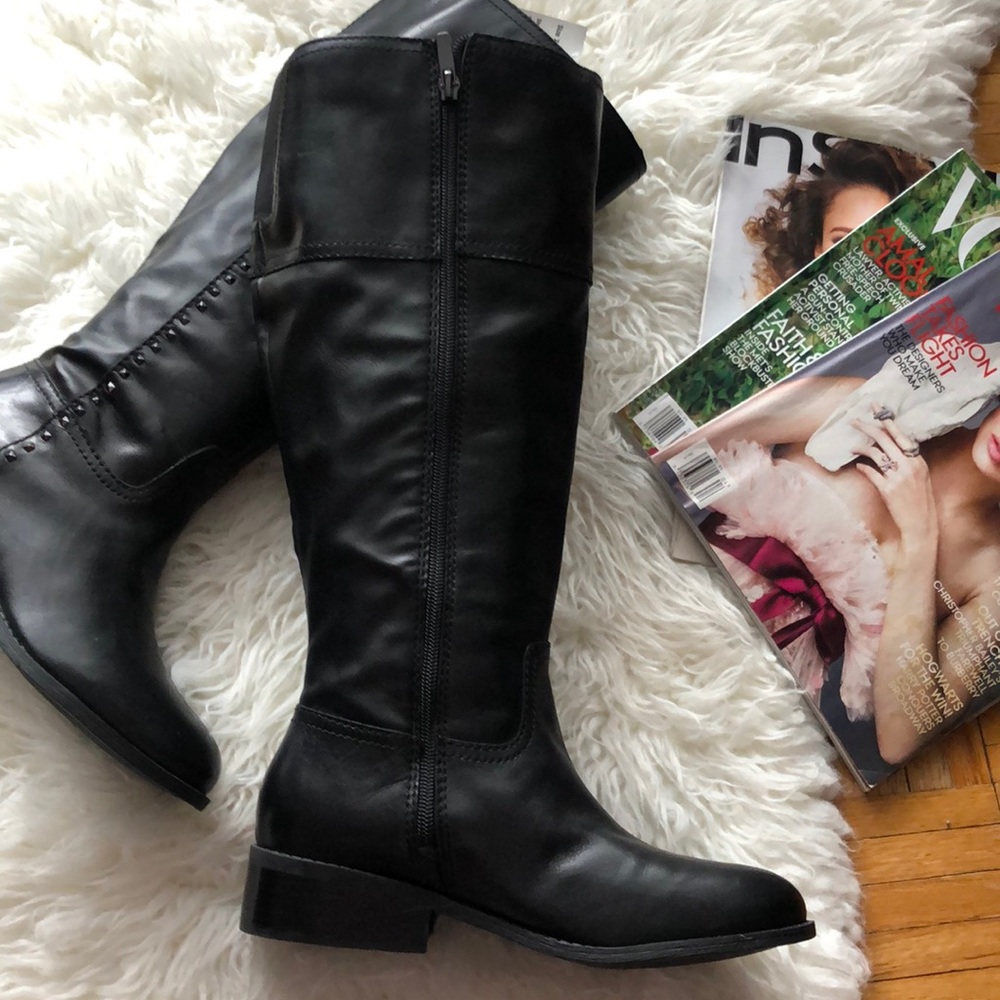 MARC FISHER Galaya Wide Calf Studded Boots - Picture 4 of 13